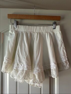 Free People Morning Breeze Satin Lace Shorts